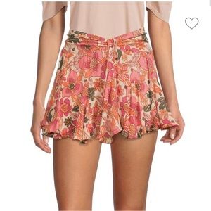 Free People Ellie Floral Skort in Sand Combo